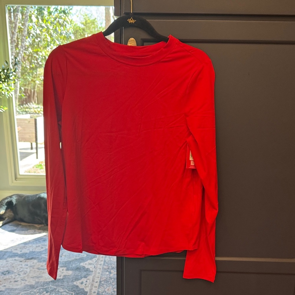 SPANX red long sleeve NWT